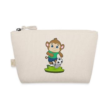 Monkey Soccer Player Soccer - Organic Pouch - nature - Front