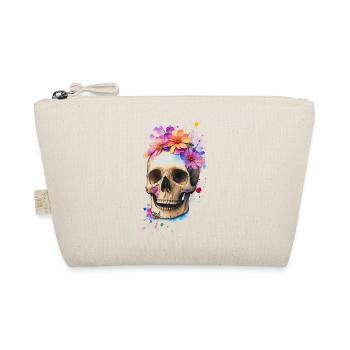 Skull with flowers - Organic Pouch - nature - Front