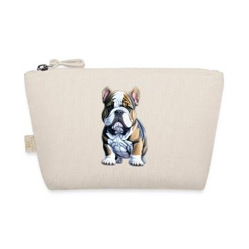 Cute Bulldog Puppy - Organic Pouch - nature - Front