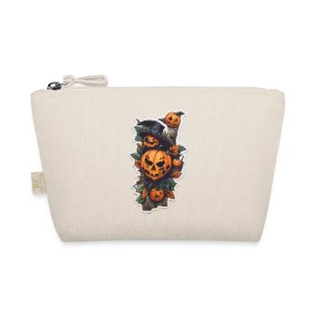 Helloween Kürbis Monster - Bio-Täschchen - Natur - Vorne