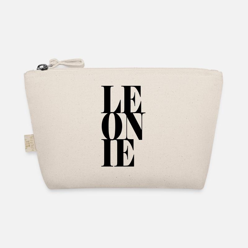 Leonie Name Vorname Moderne Schrift Wort Art - Bio-Täschchen - Natur