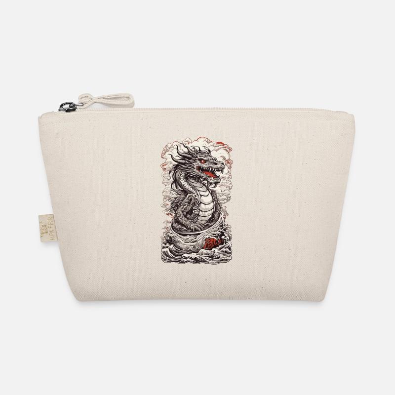 Retro Ukiyo-E Drachen Japan Wave Art Design Bio-Täschchen