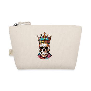 Totenkopf mit Krone - Bio-Täschchen - Natur - Vorne