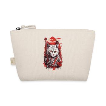 Asian Cat in Retro Japan Cat Style - Organic Pouch - nature - Front