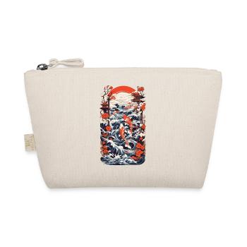 Japan Koi Retro Art Fisch Design Ukiyo-E Stil - Bio-Täschchen - Natur - Vorne