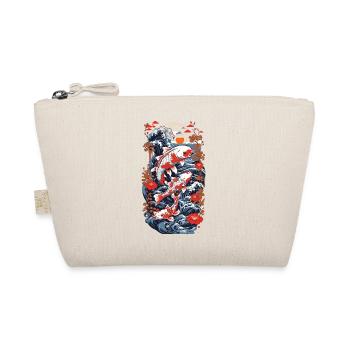 Koi Carp with Water Flowers Ukiyo-E Art Style - Organic Pouch - nature - Front