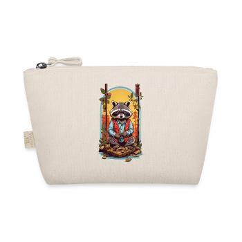Raton laveur chanceux Japon rétro Kanji Design Style - Trousse biologique - nature - Devant