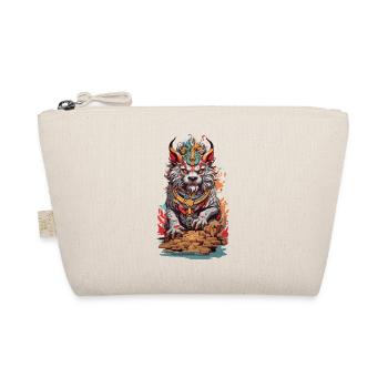 Asian Temple Lion Aesthetics Chinese Lion - Organic Pouch - nature - Front