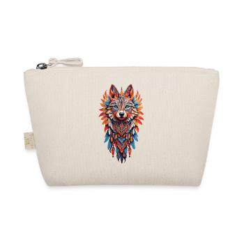 de loup Mandala chamanisme plume coiffe - Trousse biologique - nature - Devant