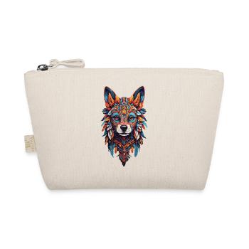 Schamanen Hund Spirit Bohemian Design - Bio-Täschchen - Natur - Vorne