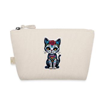 Katze Mexiko - Dia de los Muertos - Bio-Täschchen - Natur - Vorne