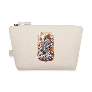 Ukiyo-E Style Asian Dragon Retro Design - Organic Pouch - nature - Front