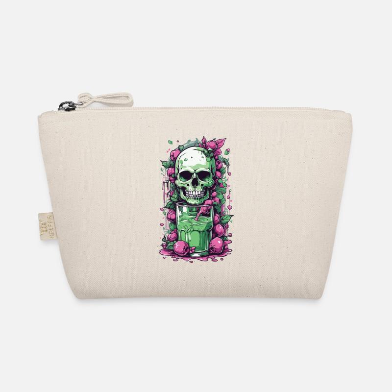 Gothic Skull Weirdcore Illustration Okkult Bio-Täschchen