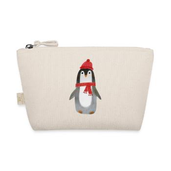 Pingouin mignon 1 aquarelle hiver Noël - Trousse biologique - nature - Devant