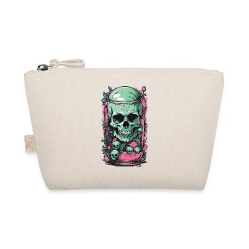 Goth Skull Candy Pastel Gothic Weirdcore Design - Organic Pouch - nature - Front