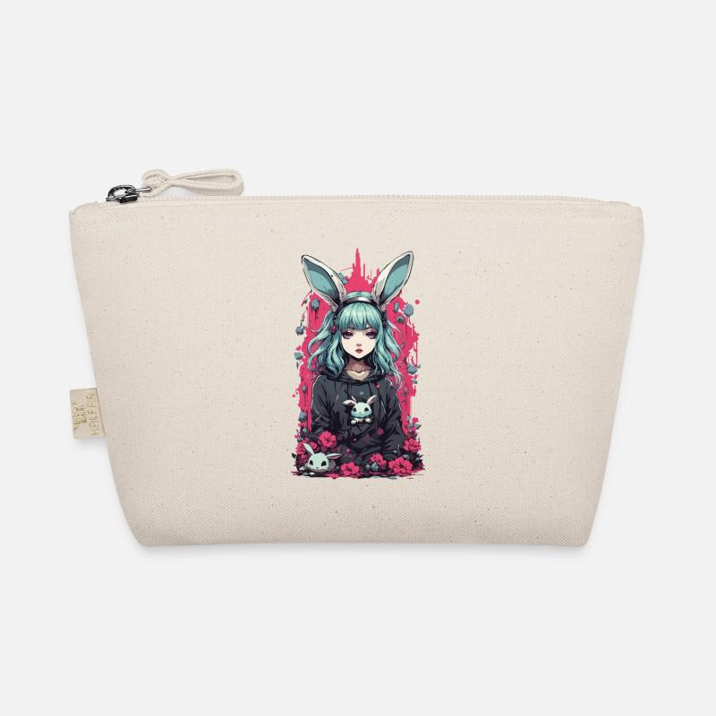 Kawaii Goth Anime lapin Dark Magic esthétique Trousse biologique