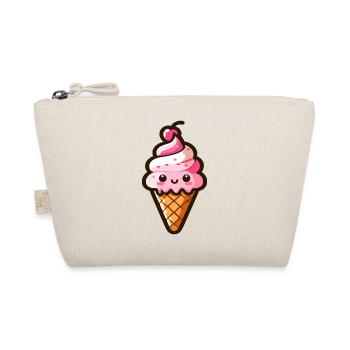 Cute Italian Ice Cream Cone - Organic Pouch - nature - Front