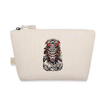Japanese Oni Demon Vintage Streetwear Design - Organic Pouch - nature - Front