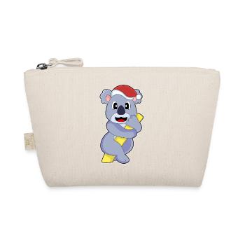 Koala Weihnachten Weihnachtsmütze - Bio-Täschchen - Natur - Vorne