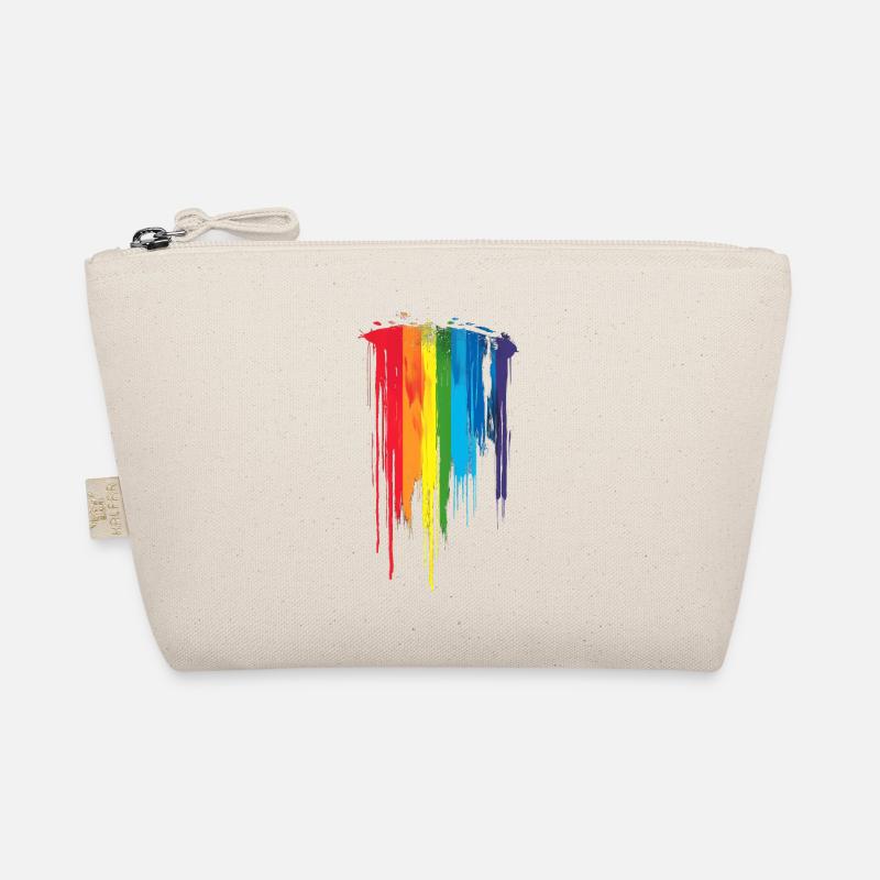 Subtil et cool Dripping Pride drapeau arc en ciel Design Trousse biologique