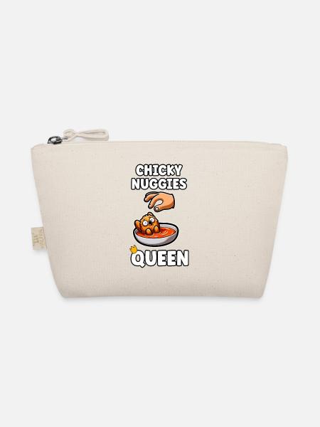 Lustige Chicken Nuggets Frau Mädchen Geschenk - Bio-Täschchen - Natur - Vorne