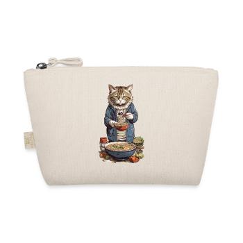Asian Cat Enjoys Ramen Japanese Style - Organic Pouch - nature - Front