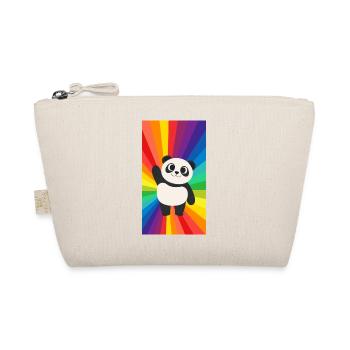 Panda mignon sur les couleurs de l’arc-en-ciel cadeau queer - Trousse biologique - nature - Devant