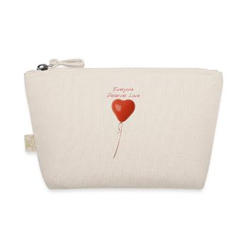 Jeder verdient Liebe Everybody Deserves Love - Organic Pouch - nature - Front