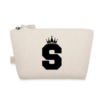 letter S Crown - Organic Pouch - nature - Front