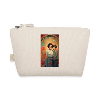 Mother and Child - Retro 50s - Illustration - Organic Pouch - nature - Front