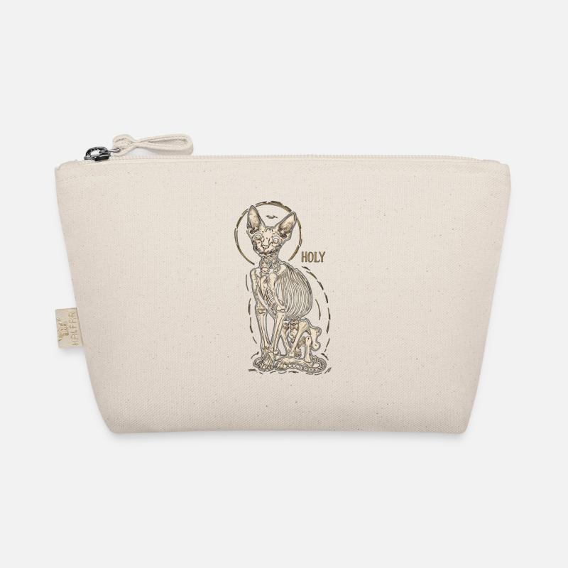 Cat Sphinx Skeleton Tattoo Organic Pouch