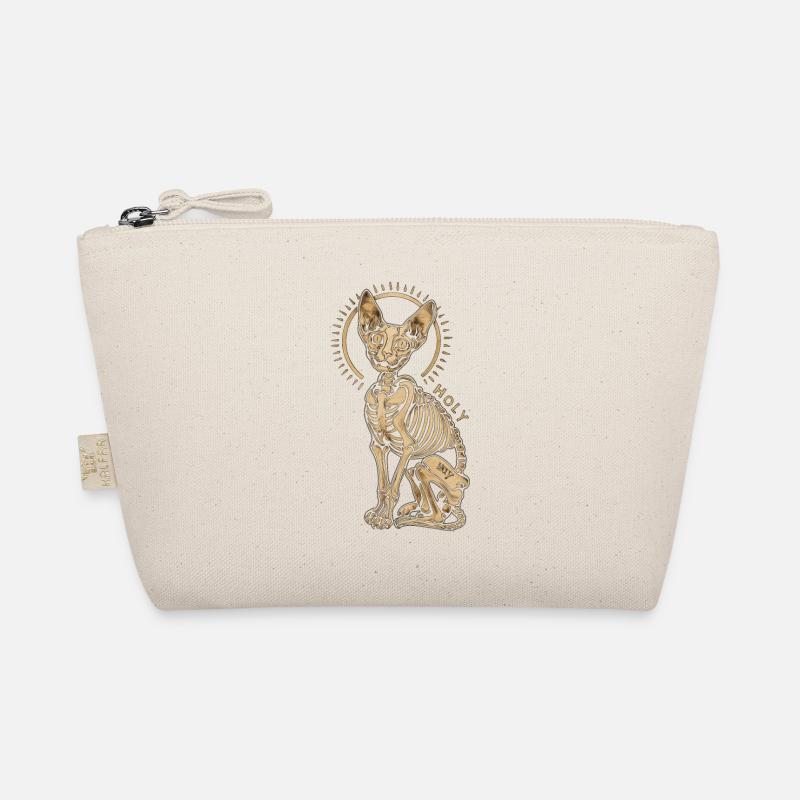 Cat Sphinx Skeleton Tattoo Organic Pouch