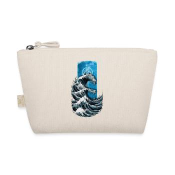 Ocean's Fury: Big Sea Wave Design - Organic Pouch - nature - Front