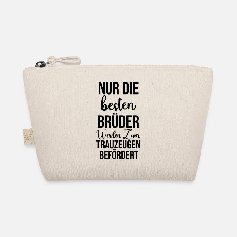 Trauzeuge Besten Bruder Brüder Spruch Geschenk - Bio-Täschchen - Natur