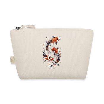 Kunstvolle Koi Fische Design, Elegantes Koi-Design - Bio-Täschchen - Natur - Vorne