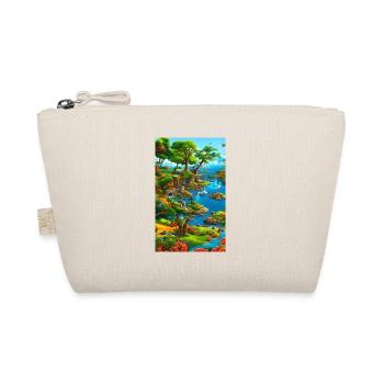 Abstract ai landscape of water & cliffs - Organic Pouch - nature - Front