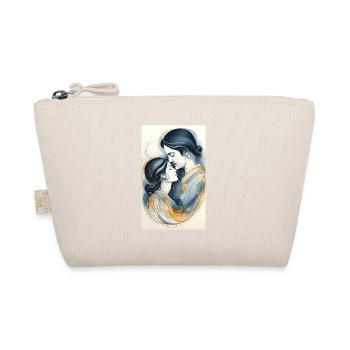 Couple in lines of black & gold - Organic Pouch - nature - Front
