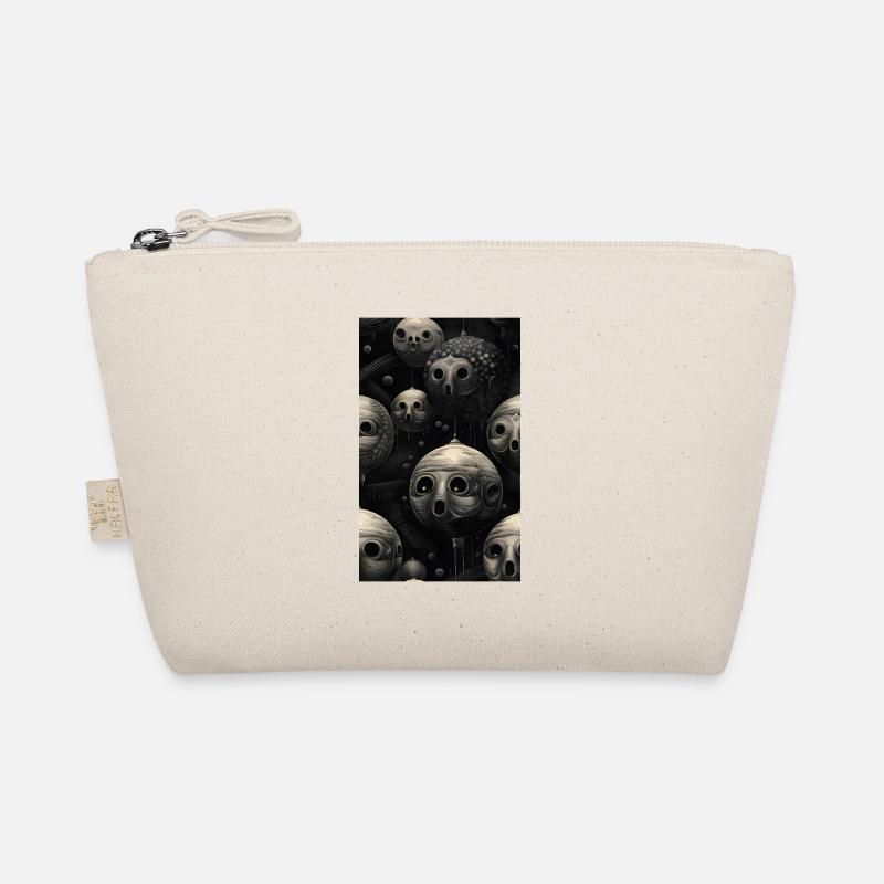 Grey sphere faces Organic Pouch