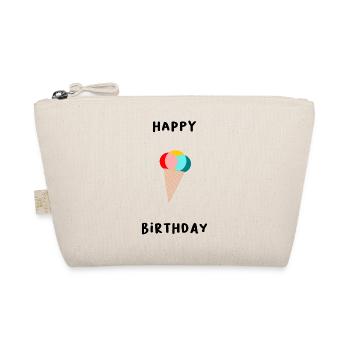 HAPPY BIRTHDAY. HAPPY BIRTHDAY. ANNIVERSARY. - Organic Pouch - nature - Front