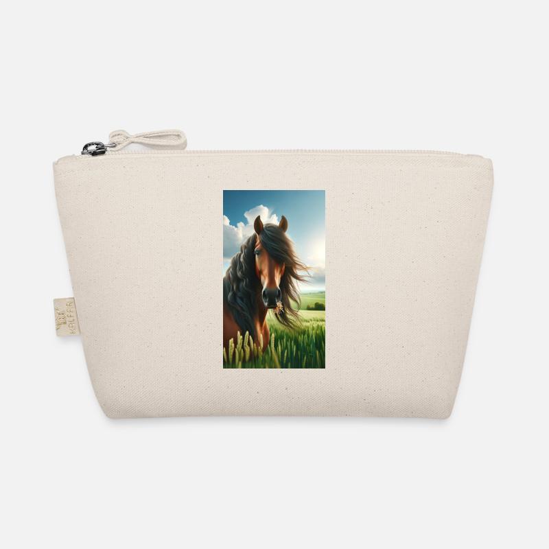 Braunes Pferd Bio-Täschchen