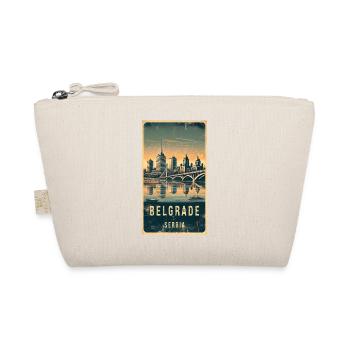 Belgrade Serbia Vintage Design - Organic Pouch - nature - Front