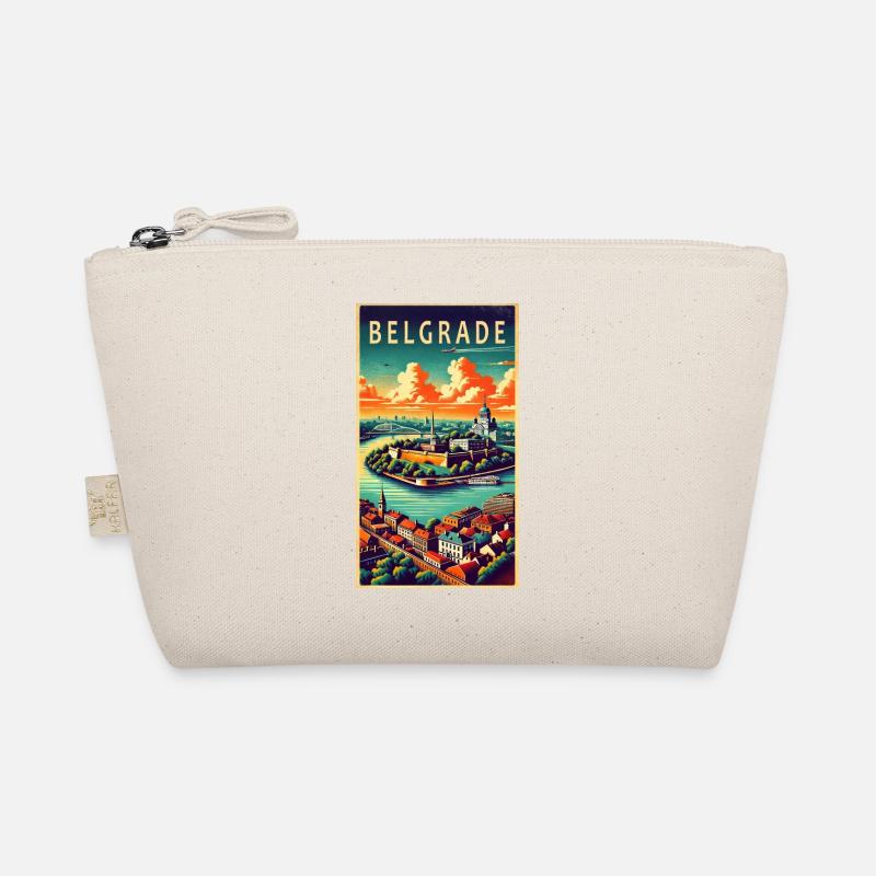 Belgrad Serbien Retro Design Bio-Täschchen