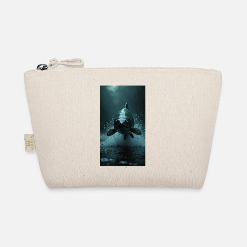 A jumping salmon (fish) Organic Pouch