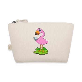 Flamingo Smartphone - Bio-Täschchen - Natur - Vorne