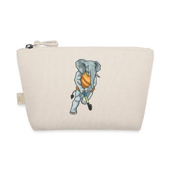 Elefant Feldhockey Feldhockeyschläger - Bio-Täschchen - Natur - Vorne