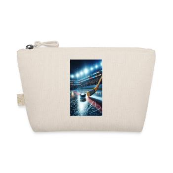 hockey - stick and puck - Organic Pouch - nature - Front