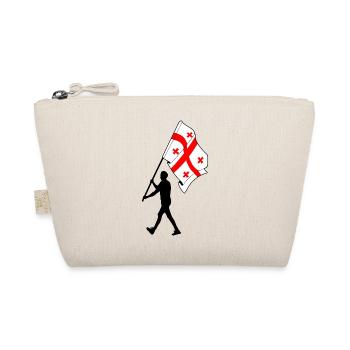 Drapeau Géorgie homme marchant - Trousse biologique - nature - Devant