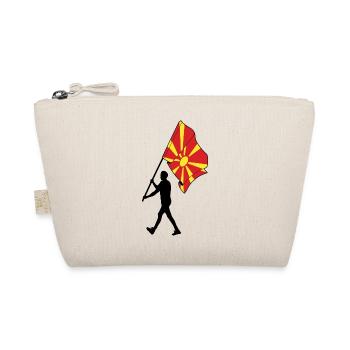 Flag North Macedonia man walking - Organic Pouch - nature - Front