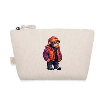 Affe Winter Fashion - Bio-Täschchen - Natur - Vorne