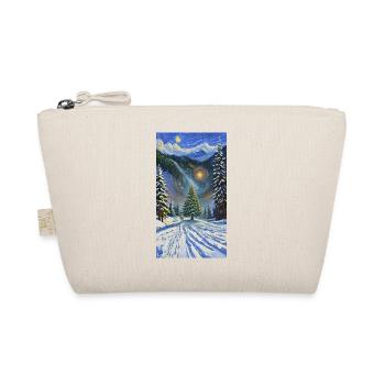 Astronaut in winter wonderland with Christmas tree - Organic Pouch - nature - Front